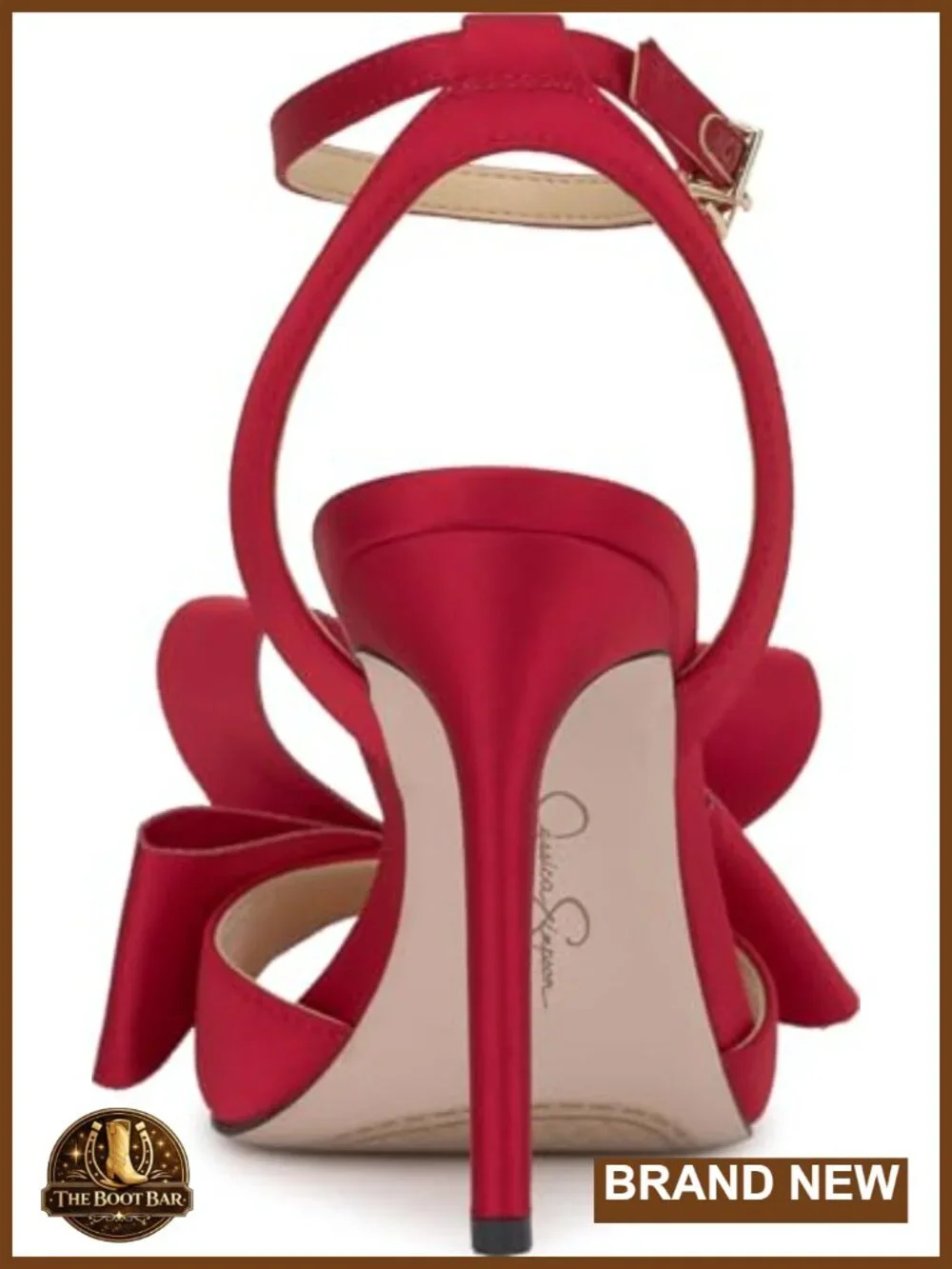 Satin Bow Heeled Sandals Stiletto Heels